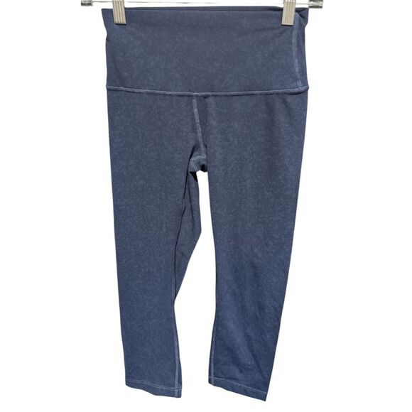 LULULEMON ATHLETICA Wunder Under Crop (Hi-Rise) 'Spray 21" Size 4 - Picture 6 of 7